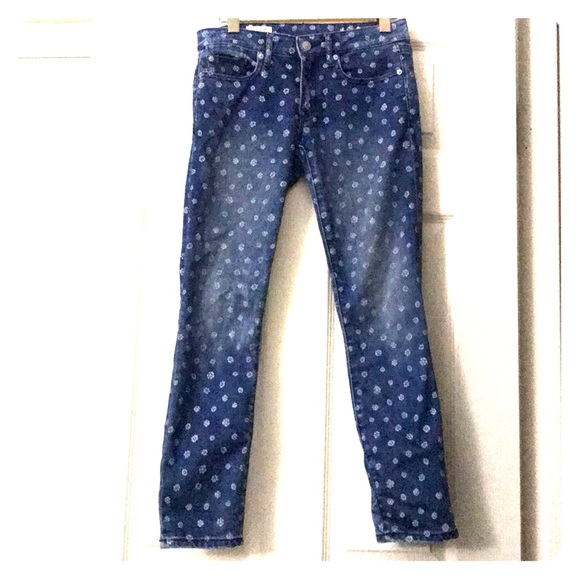 patterned jeans